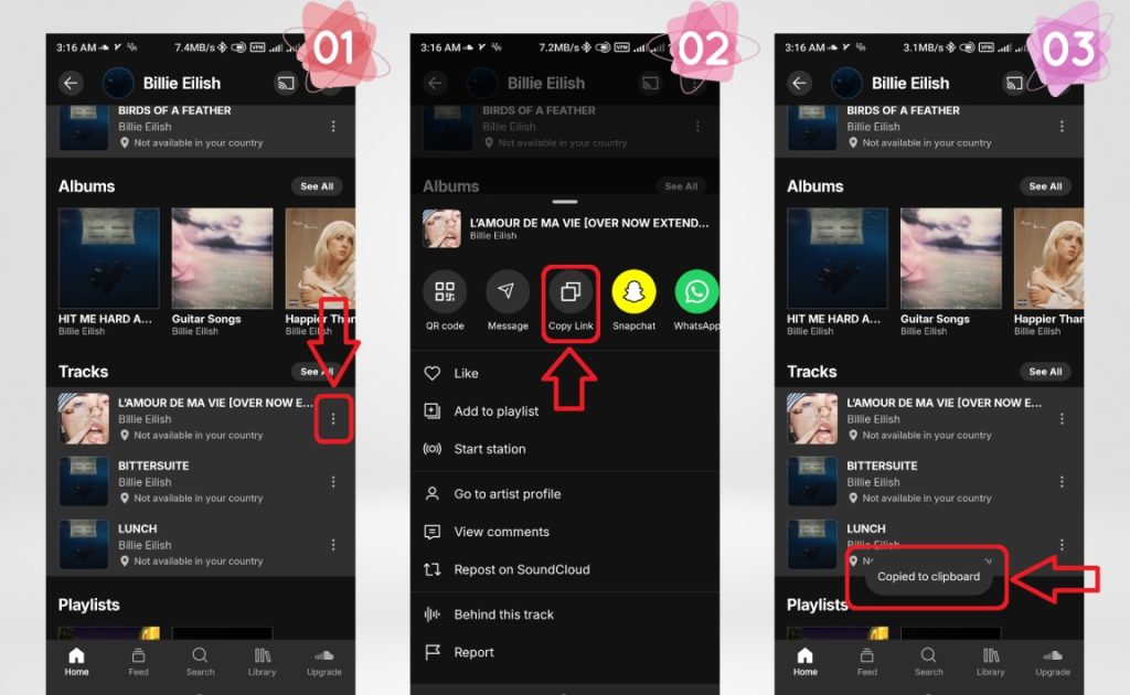 کپی کردن لینک آهنگ ساندکلود | چطور دانلود کنیم کپی کردن لینک آهنگ ساندکلود